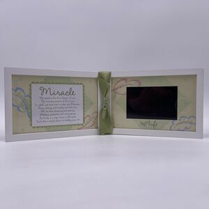 MIRACLE Poem Baby Photo Frame Grandparent Gift Co Folding #3091 One 2.5x4 Photo